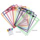 thumbnail image 2 of Witspace - Paquete de 6 fundas de borrado en seco reutilizables de gran tamaño, soportes para fichas de trabajo, protectores de hojas de plástico reutilizados, colores surtidos, útiles para, 2 of 2