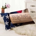 thumbnail image 3 of Throw Pillow Covers Americana United States Constitution Rolled in Scroll on Vintage American Flag and Rustic Wooden Board Pillow Case 12x20 Inches, 3 of 6