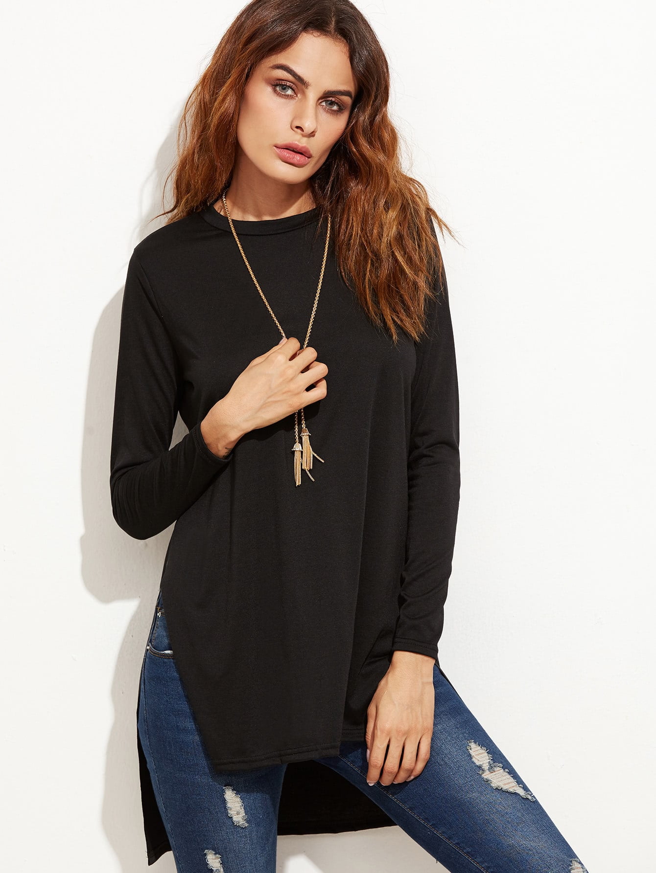 long t shirt with slits on the side