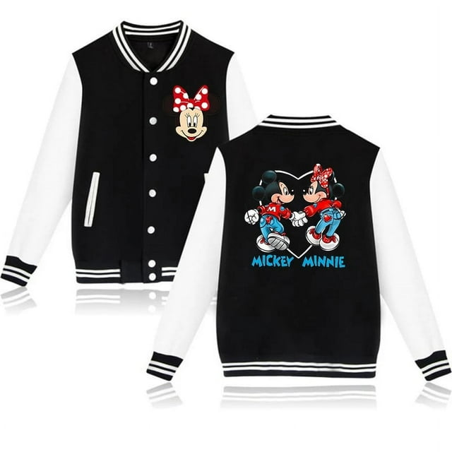 Sudadera con capucha de los 90 para hombre y mujer, chaqueta de béisbol de Disney, Mickey, Minnie Mouse, ropa con capucha, chaquetas para niño y niña, sudadera, Top para bebé