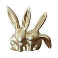 thumbnail image 4 of Bunny Decoration Animal Sculpture Elegant Gold Resin for Bedroom Home Decor Accents Anniversary Gift, 4 of 9