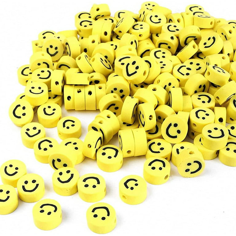 100pcs/set Smiley Face Beads for DIY Necklace and Bracelet Jewelry