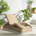 thumbnail image 4 of Safavieh Vincent Wood Outdoor Lounge Chair, Natural/Brown, 4 of 15