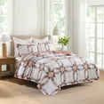 thumbnail image 3 of 3 Pcs 100% Cotton Double-Ring Chain Patchwork Quilt Bedspread Set |Sofa and Breathable Bed Coverlet Set Rustic/Lodge Style, 3 of 12