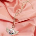 thumbnail image 2 of Collier Humor Drôle John Porc Cochon Graphique Lune Ailes d'Ange Mode Pendentif Q9v2, 2 of 8