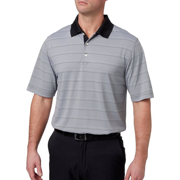 Walter Hagen Men's Essential Fine Line Wide Stripe Golf Polo Walmart