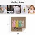 thumbnail image 5 of Easter Cloth Napkins, Colorful Bunny Spring Cartoon Cute Rabbits Brown Washable and Reusable Dinner Napkins Set of 8, Table Napkin for Kitchen Party Birthday Wedding Hotel Housewarming 20"x20", 5 of 9