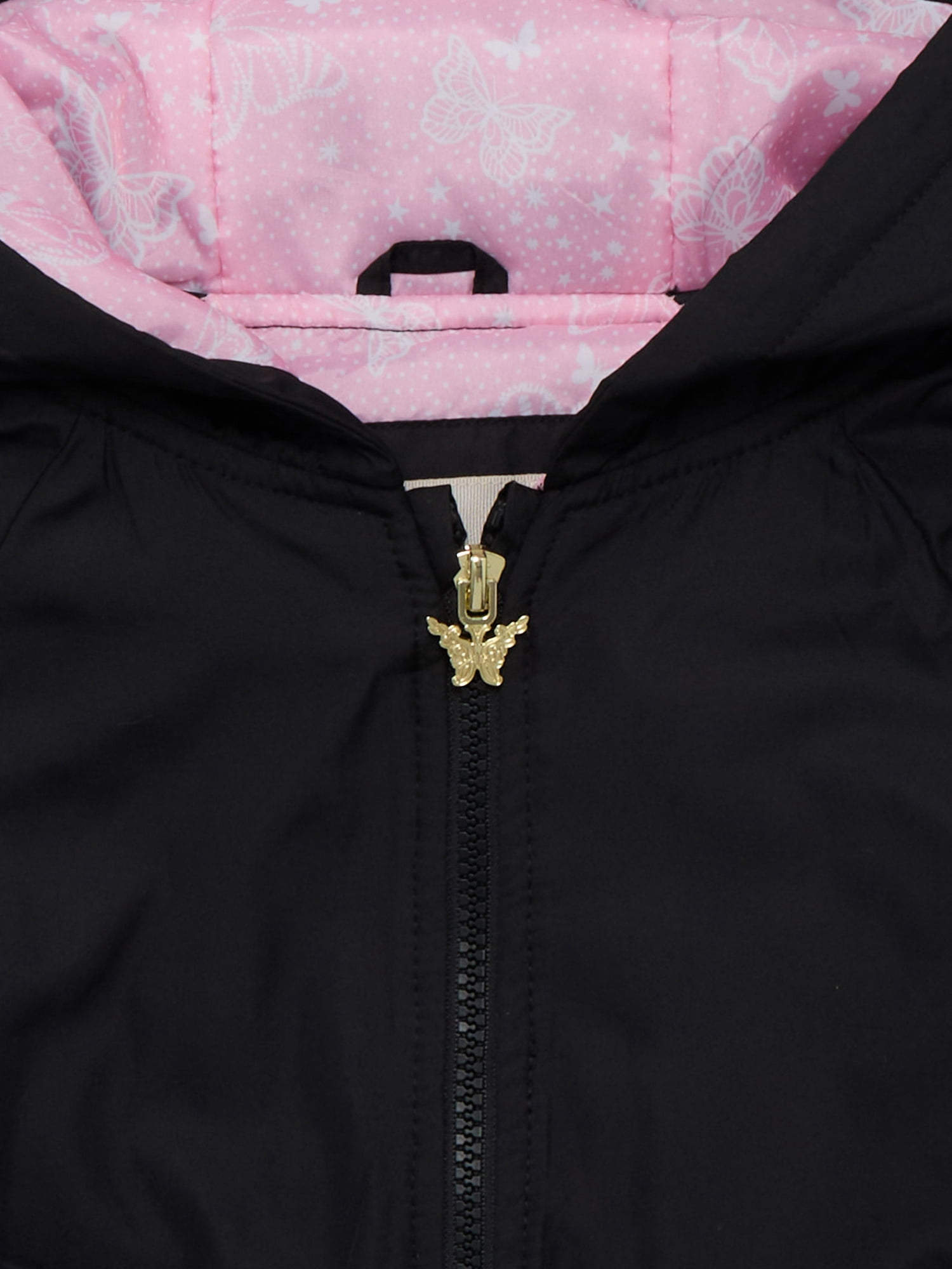 Jessica Simpson Girls Shirred Bomber Jacket with Hood, XS-2XL