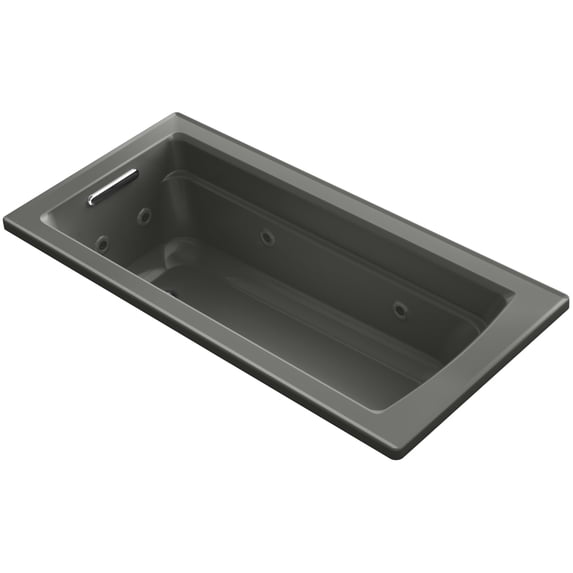 Kohler K-1949 Archer 66" Exocrylic Drop In Whirlpool Tub - Grey