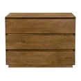 thumbnail image 3 of Flagstaff 3-Drawer Nightstand in Modern Spice Tan Finish on Solid Wood, 3 of 5