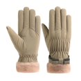 thumbnail image 1 of Guantes de invierno para mujer, guantes térmicos, guantes resistentes al agua con forro de felpa para clima frío, guantes cálidos para deportes al , Color arena Yinane Guantes de invierno para mujer, 1 of 8