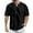 Black, variant on Men's V Neck Short Sleeved Solid Color Striped Loose Casual T Shirt Long T Shirts Men