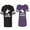 Men Black / Women Purple, variant on I'm Hers He's Mine Matching Couple Cotton Jerseys (Men Black / Women Black) (Men S / Women S)