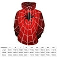 thumbnail image 2 of Red Spider Web Black Cartoon 3D Print Hoodie Men Women Autumn Thin Pullover Sweatshirt Vintage Streetwear Tops, 2 of 6