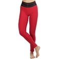 thumbnail image 4 of ToBeInStyle Women's Two Toned Active Yoga Pants - Red - One Size, 4 of 4