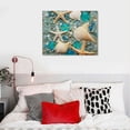 thumbnail image 4 of Nawypu Coastal Farmhouse Canvas Print Wall Decor Ideas Sea Artwork for Bedroom Beach Decor Starfish Seashell Wall Art for Nautical Bathroom Starfish Wave Wall Hanging Beach Art with Shells Seashell, 4 of 4