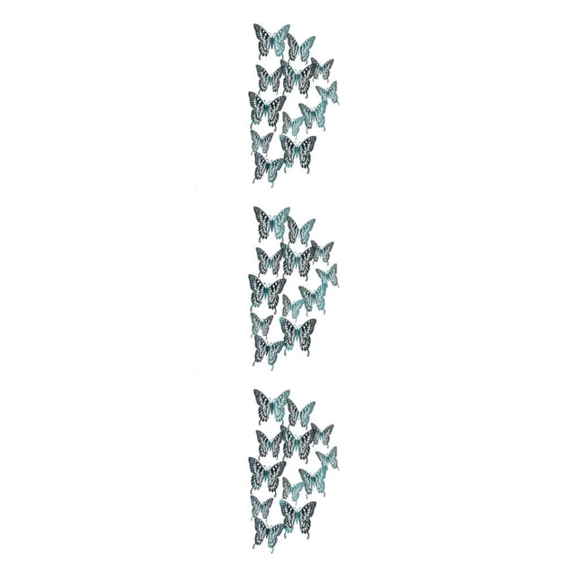 Transemion Glitter And Exquisite Stickers For Amazing Home Decor With Butterflies Various LK12 green 3Set