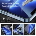 thumbnail image 4 of [2+2 Pack] We Life Compatible with iPhone 13 Pro Screen Protector with Camera Lens Protector, [9H+ Tempered Glass] [Military-Grade Drop Protection] HD Clear, Anti-Scratch, 4 of 7