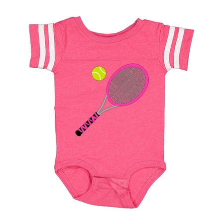 

Inktastic Pink Tennis Racket and Ball Gift Baby Boy or Baby Girl Bodysuit