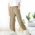 thumbnail image 4 of Lenpel Boys' Baggy Joggers Elastic Waist Cinch Bottom Pull on Pants Athletic Casual Trousers with Pockets 5-16 Years, 4 of 4