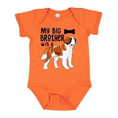 

Inktastic My Big Brother is a Saint Bernard Boys or Girls Baby Bodysuit