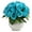 Aqua, variant on Enova Home 18 Heads Artificial Silk Roses Faux Flowers Arrangement in Round Tapered Ceramic Pot for Home Office Wedding Decor (Red)