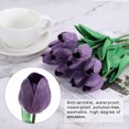 thumbnail image 4 of Uxcell 10pcs Tulips Artificial Flowers, Artificial Flowers Fake Tulip Stems Real Touch for Wedding Bouquet (Deep Purple), 4 of 7