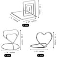 thumbnail image 2 of 18 Pcs 3 Styles Place Card Holders Wire Table Number Holder Mini Heart Square Photo Holder for Memo Note Name Sign Wedding Party Birthday Platinum, 2 of 6