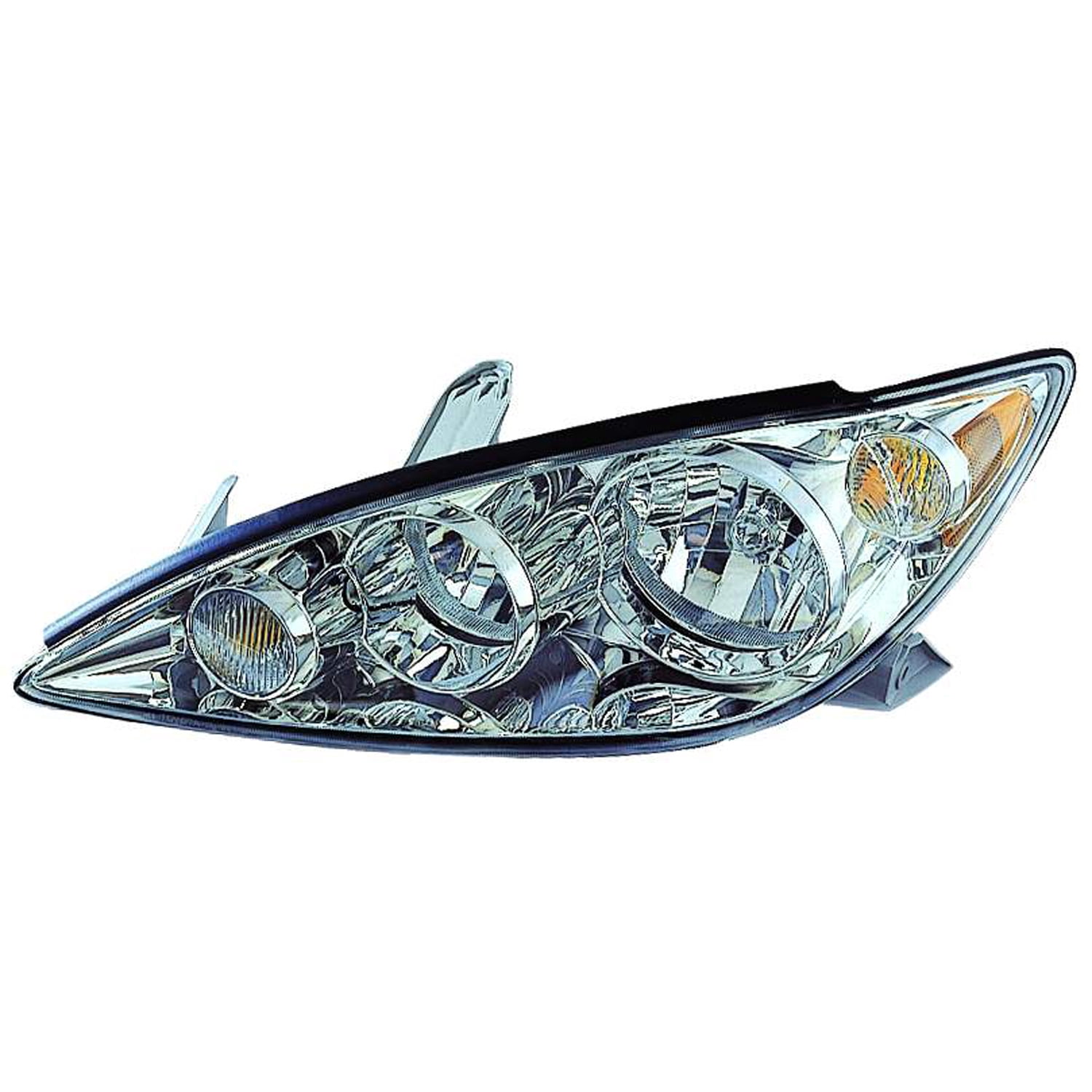 TUSDAR Fits For 2005 2006 Toyota Camry Headlights Replacement 05 06 Camry LE XLE SE Headlight Assembly, Chrome Housing with Amber Reflector : Buy Online at Best Price in KSA - Souq is now