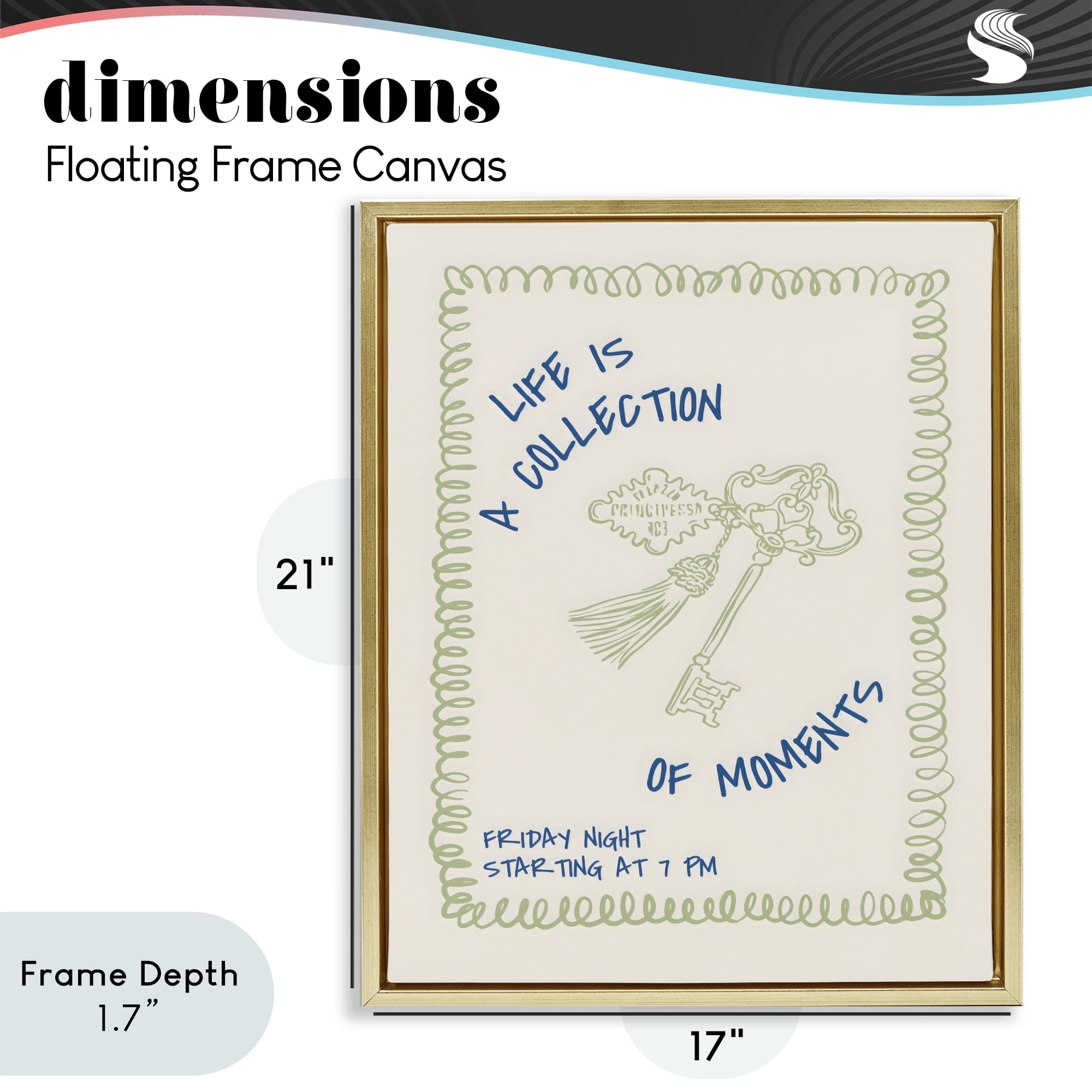 Stupell Industries A Collection of Moments Gold Framed Floater Canvas Wall Art, design by The Prints Vibe