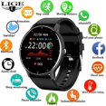 thumbnail image 2 of LIGE-reloj inteligente para hombre y mujer, accesorio de pulsera resistente al agua IP67 con pantalla táctil, Bluetooth, compatible con Android e IOS, 2 of 4