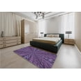 thumbnail image 5 of Ahgly Company Machine Washable Indoor Square Transitional Plum Purple Area Rugs, 5' Square, 5 of 7