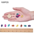 thumbnail image 2 of 100pcs 5 Colors Cowrie Shell Beads Open Back Beach Seashells Charms with Big Hole, 2 of 7