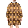 thumbnail image 2 of Wearable Oversized Blanket,Plaid Pumpkin Halloween Pattern Wearable Blanket Hoodie for Adults,Cozy Hooded Blankets with Super Pockets,Super Warm Fuzzy Pullover for Women & Men, 2 of 6