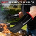 thumbnail image 2 of Guantes de Barbacoa Guantes Asador de Parrilla Guantes Manoplas para Horno Grado Alimenticio Silicona Aislamiento Térmico Resistente a Altas Temperaturas Antideslizantes BBQ Guante de Cocina, 2 of 4
