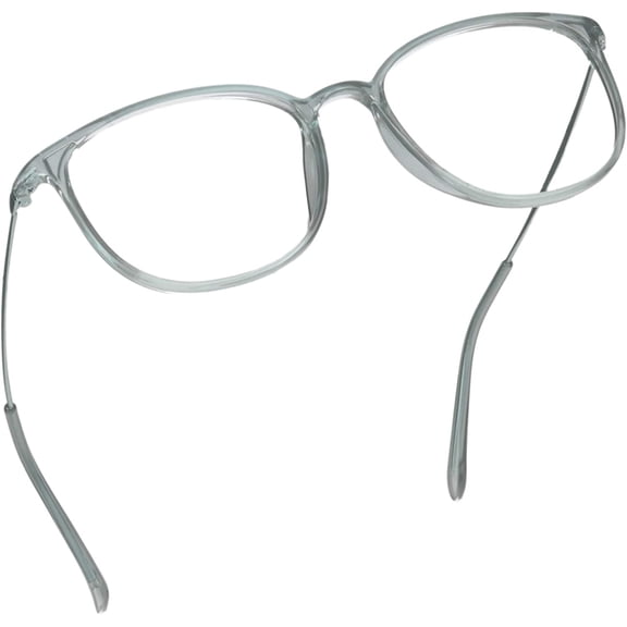 LifeArt Blue Light Blocking Glasses, Anti Eyestrain, Computer Reading Glasses, Gaming Glasses, TV Glasses for Women Men, Anti Glare (Gray, No Magnification)