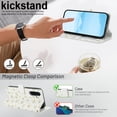 thumbnail image 2 of Wallet Case for Samsung Galaxy A17 5G, Flower PU Leather Durable Phone Case Kickstand Flip Case with Card Slots Wrist Strap Pattern Magnetic Closure Protective Case for Galaxy A17 5G - D, 2 of 9