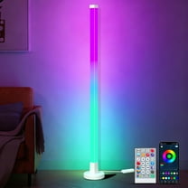 KOBAIBAN Corner Floor Lamp, RGB Corner Lamp with Music Sync, Smart App and Remote Control, Floor Lamp with 16 Million Colors for Gaming Room, Bedroom