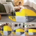 thumbnail image 5 of Round Rugs 3Ft, Abstract Yellow Gray Round Area Rug Washable Indoor Throw Carpet, Modern Geometric Oil Painted Small Non Slip Circle Rug for Bedroom Living Room Home Decor Aesthetic, 5 of 8
