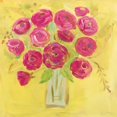 thumbnail image 2 of Zaman, Farida 26x26 Black Ornate Wood Framed with Double Matting Museum Art Print Titled - Burst of Poppies Bright, 2 of 4