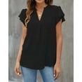 thumbnail image 3 of Fantaslook Blouses for Women Dressy V Neck Ruffle Sleeve Summer Tops Casual Flowy Shirts, 3 of 9