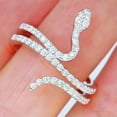 thumbnail image 4 of Fashion Jewelry Snake 925 Silver Ring Cubic Zircon Women Party Gift Sz 6-10, 4 of 9