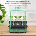 thumbnail image 4 of Mini invernadero para plántulas, paquete de 10 mini invernaderos para plantas de 120 celdas, bandeja para plántulas con bandeja y tapa, bandejas para plántulas duraderas para interiores, caja de, 4 of 5