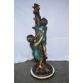 thumbnail image 5 of Nifao Fine Arts Outlet 64” Children Reaching for Cat Garden Statue, Weatherproof – Garden Outdoor Decor Sculpture, 5 of 12