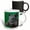 Multicolor, variant on 3drose, Wild Boar Vector Zodiac Animal, 11oz Two-tone Green Mug