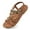 Brown, variant on Ecetana Womens Flat Sandals Comfortable Summer Casual Bohemian Beach Sandals Shoes