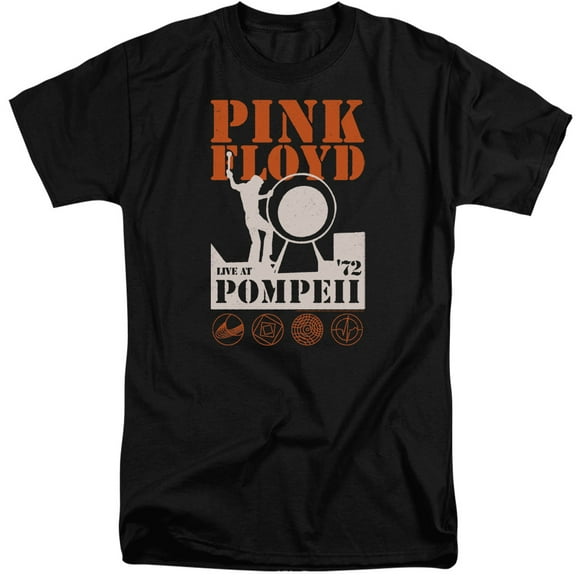 Pink Floyd Pompeii Adult Tall T-Shirt 18/1 T-Shirt Black