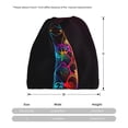 thumbnail image 3 of Honeii Neon Psychedelic Giraffe Print Winter Beanie Daily Hat - Thermal Polar Fleece Ski Running Hat Skull Cap for Men and Women,Beanie, 3 of 8