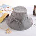 thumbnail image 2 of Women Wide Large Brim Hat Foldable Spring Summer Girls Sunshade Hat Outdoor Sport Sun Protection Cotton Cap, 2 of 7