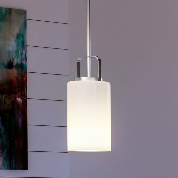 Luxury Modern Pendant, 11H x 5W, with Modern Farmhouse Style, Brushed Nickel, UHP4103 by Urban Ambiance